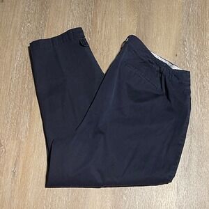 Talbots Womens Perfect Crop Pants Size‎ 20W Navy Blue Ankle Button EUC